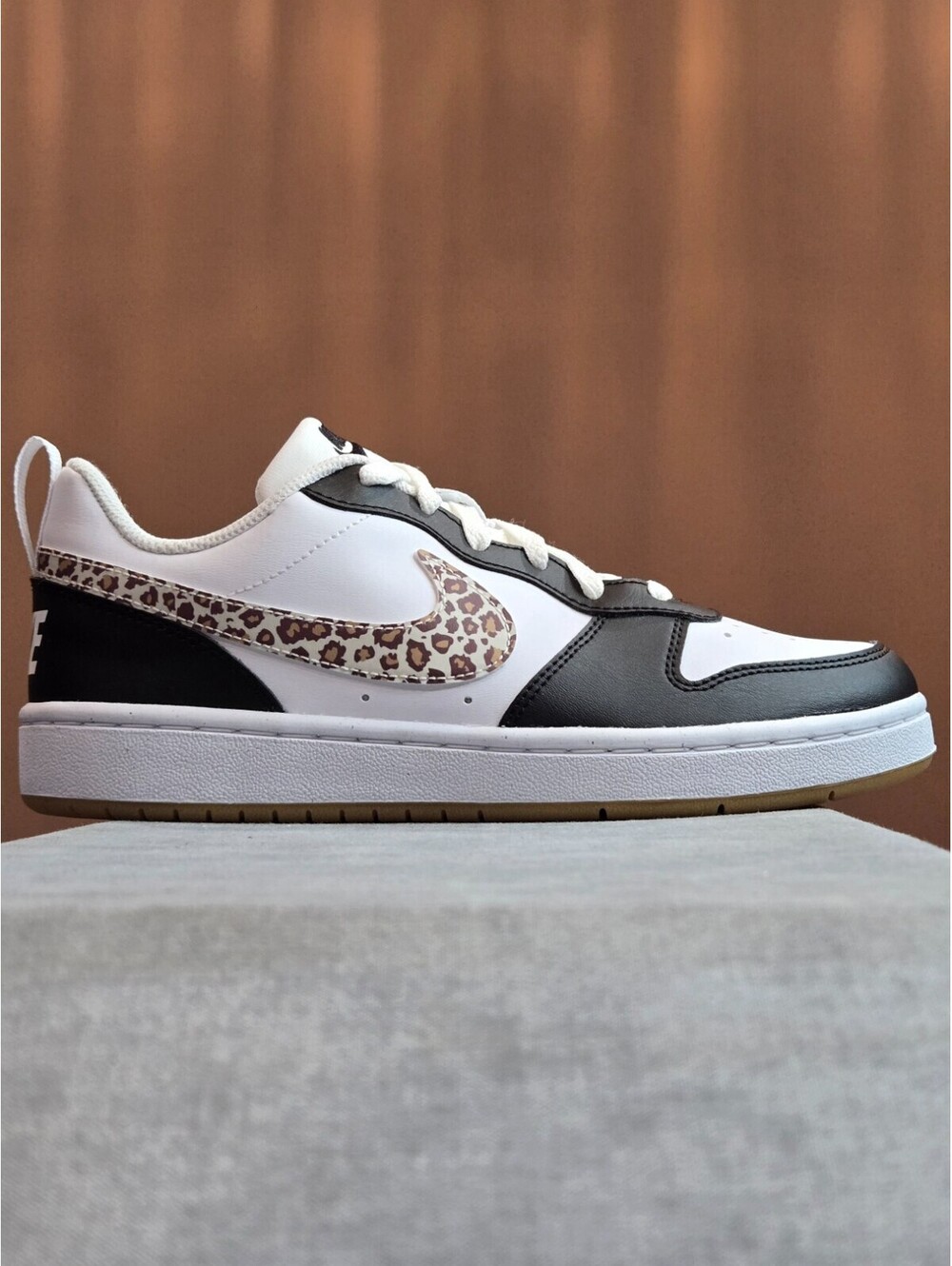 Nike Court Borough Low Cheetah - Black White (IR0566-001) Size 5.5Y Women's 7